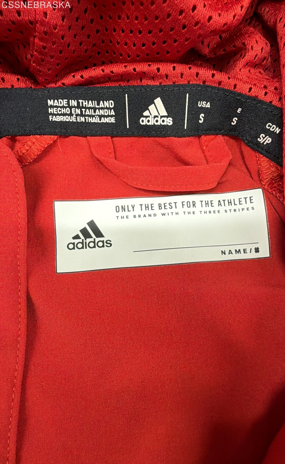 Adidas Men’s Nebraska Huskers Pullover Windbreaker Red Hooded Sz S