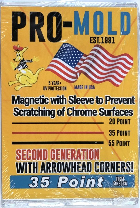 (5-Pack) Pro-Mold Magnetic with Sleeve 2ND GEN – 35pt Sleeved Size Card Holder