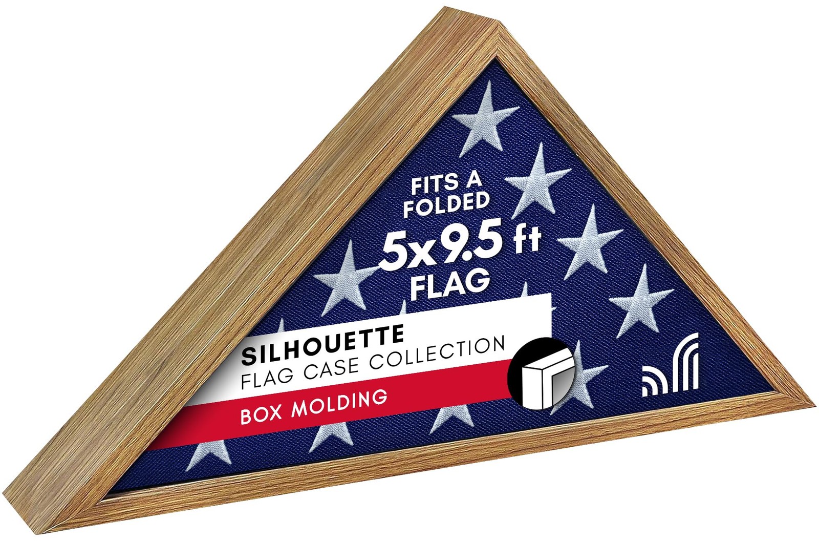 Americanflat Large Flag Display Case – Fits Folded 5×9.5′ Large, Barn Wood