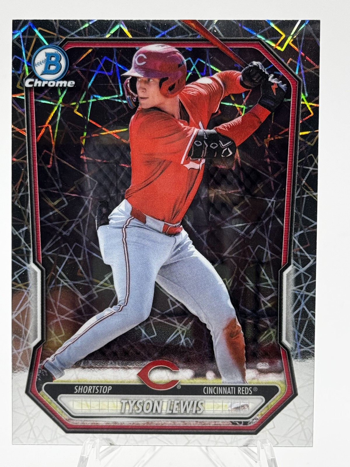 2026 Bowman Tyson Lewis Chrome Prospects Laser Refractor Reds #BCP-5