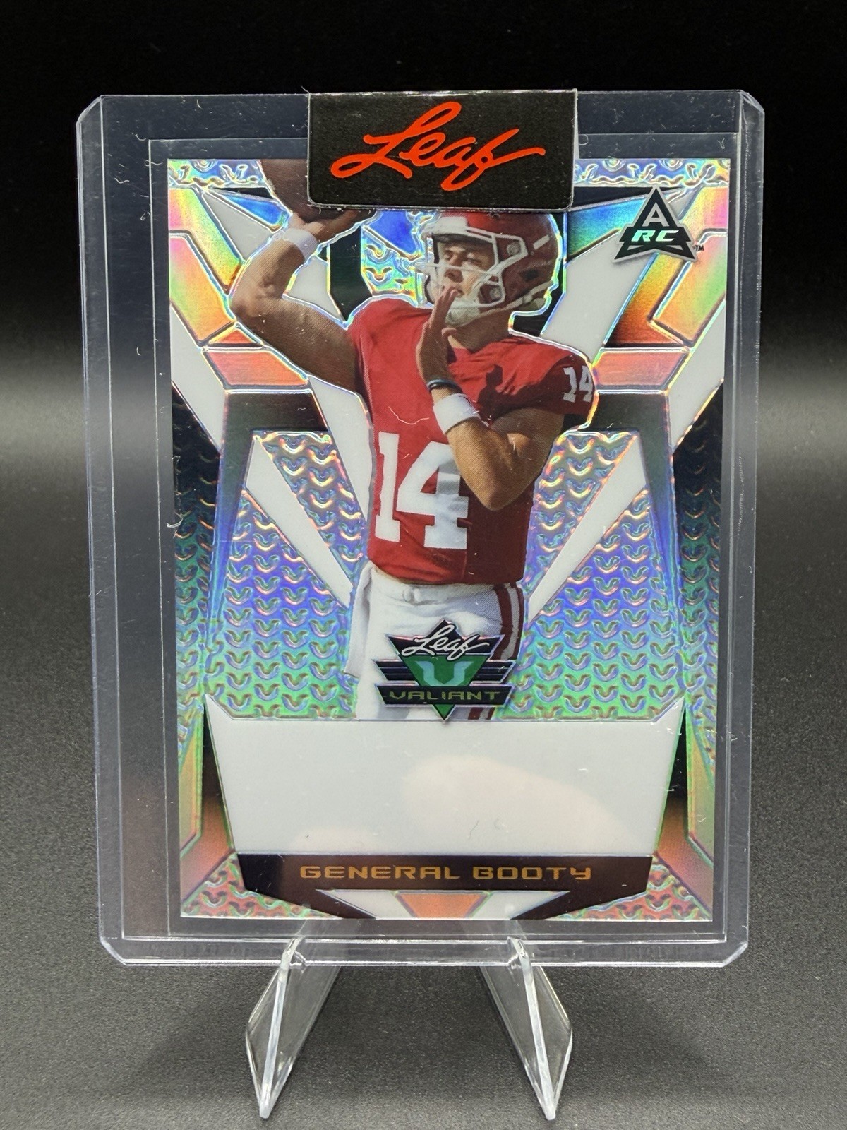 2023 GENERAL BOOTY RC PROOF 1/1 LEAF VALIANT FOOTBALL 2023 SEALED!