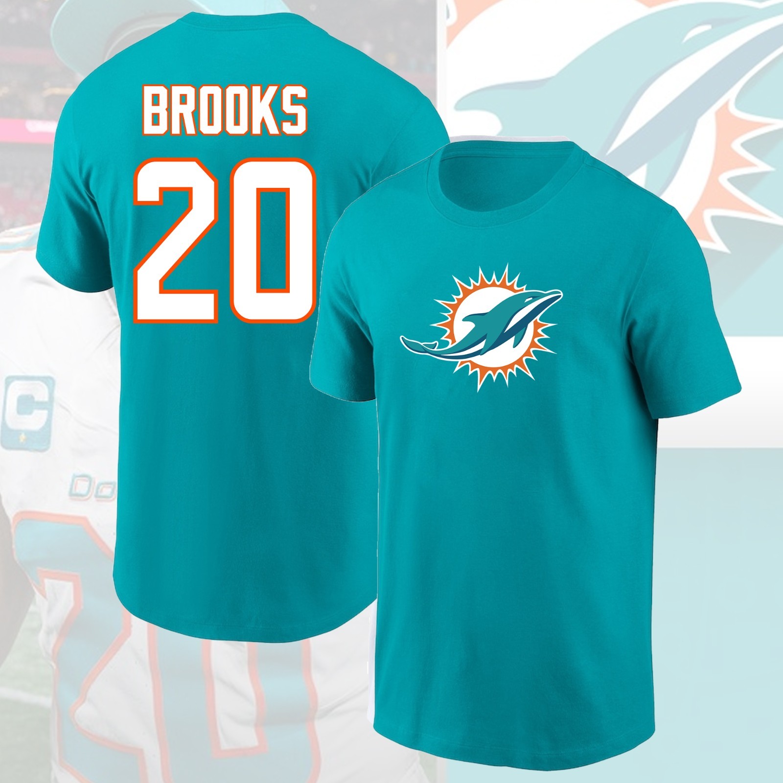 HOT!! Jordyn Brooks #20 Miami Dol.phins 2026 Player Name & Number Fan Apparel