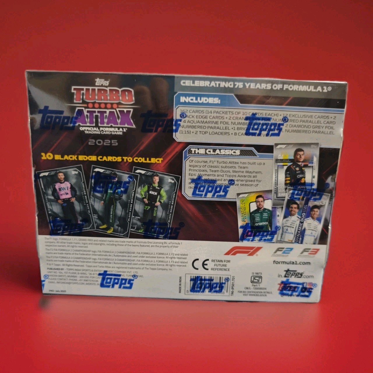 Topps Turbo Attax 2025 INDIA JUMBO PACK PARALLEL BOX – 8 NUMBERED + 2 BLACK EDGE