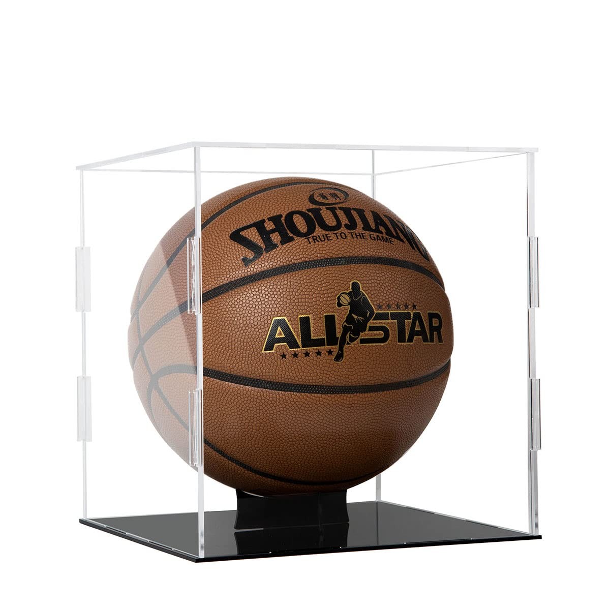 Basketball Display Case Clear Acrylic Glass Cube Assemble Transparent