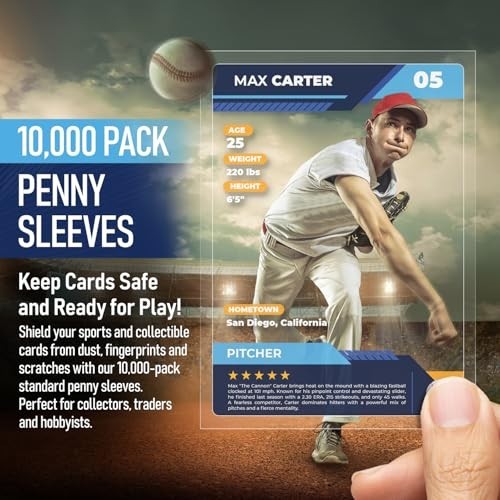 Premium Clear Trading Card Sleeves for Baseball, Football, MTG