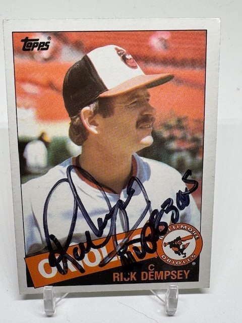 1985 Topps Rick Dempsey #521 SIGNED MLB Baseball Card