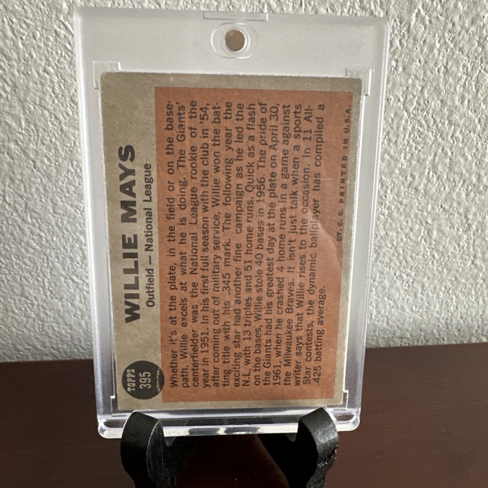 1962 Topps – All-Star Willie Mays #395 All-Star