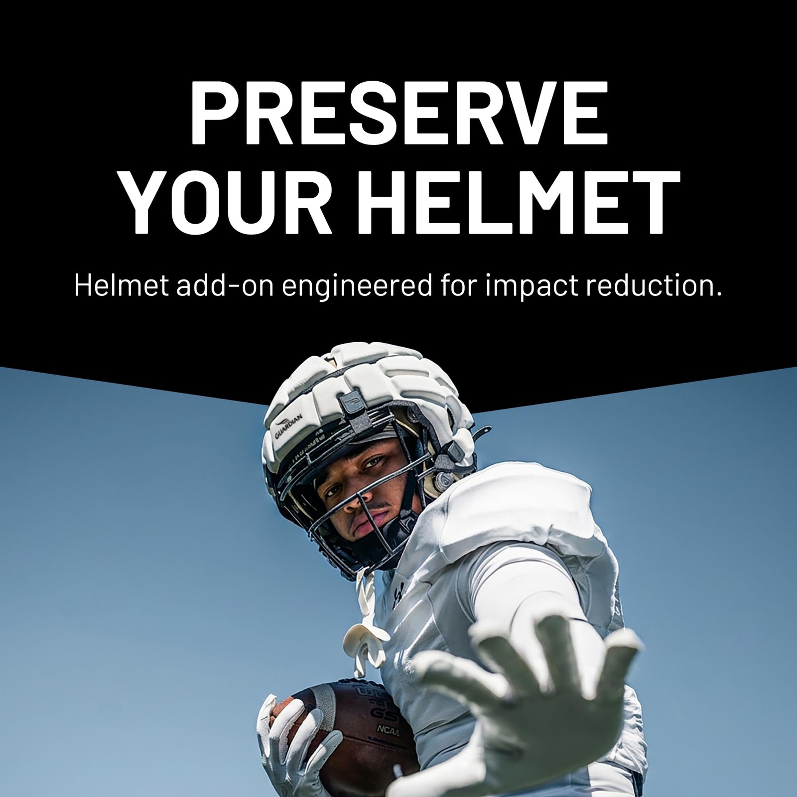 Guardian Cap – Soft-Shell Helmet Cover For Football And Lacrosse – Reduces