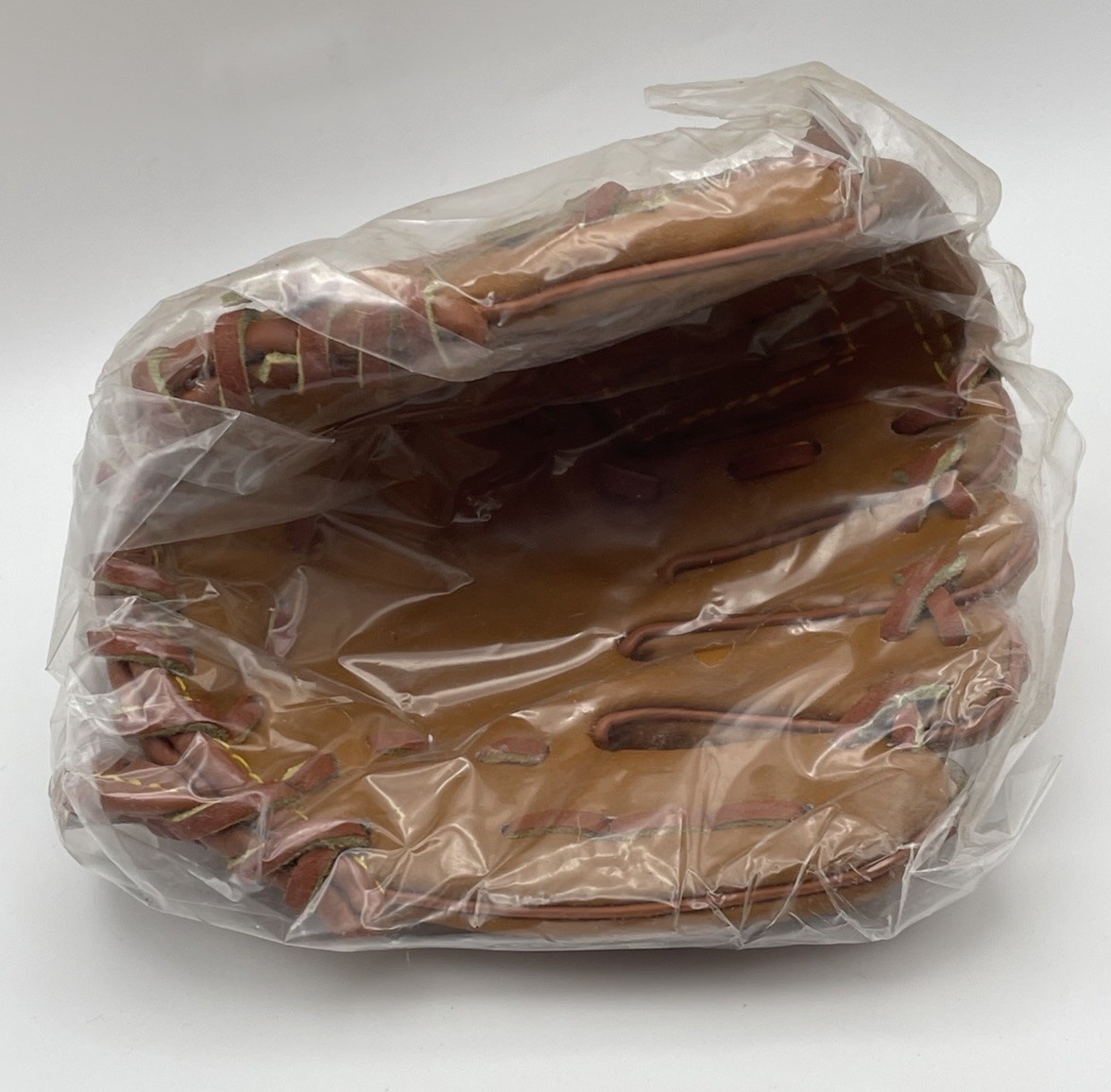 Fotoball Display for Baseball Mini Brown Glove Genuine Leather 4 1/2” X 3″