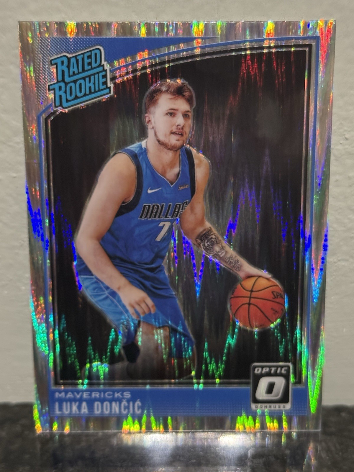 Luka Doncic 2018-19 Panini Donruss Optic – Rated Rookie #177 Shock Prizm RC
