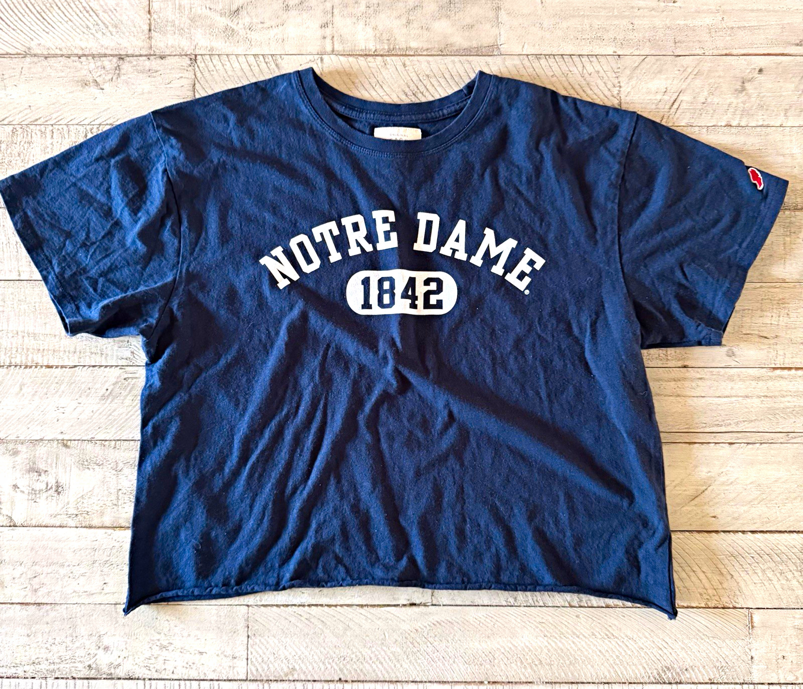 League Notre Dame Fighting Irish 1842 Navy Short Sleeve T-Shirt Size L