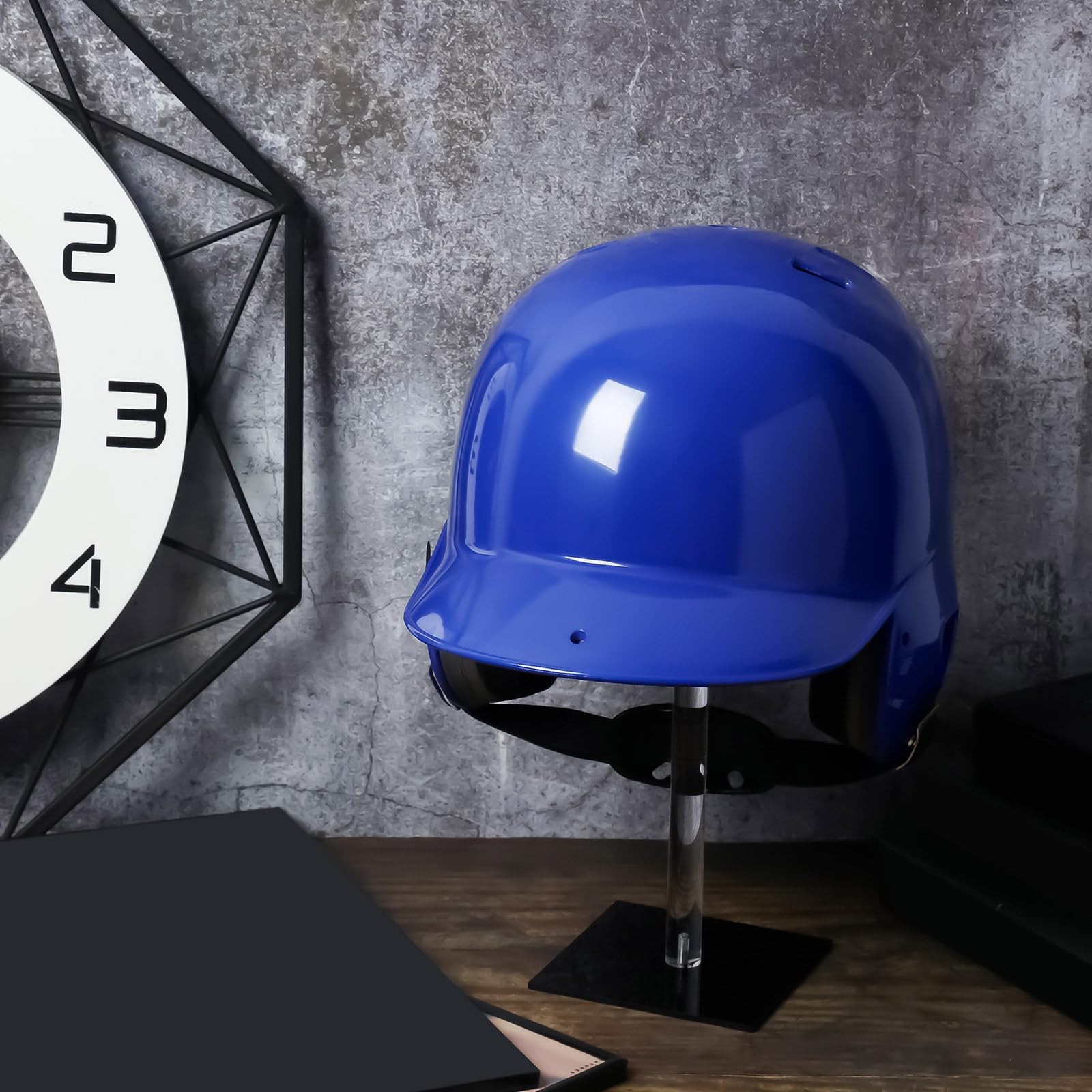 2 Pieces Full Size Helmet Display Stand Baseball Batting Helmet Headwear Disp