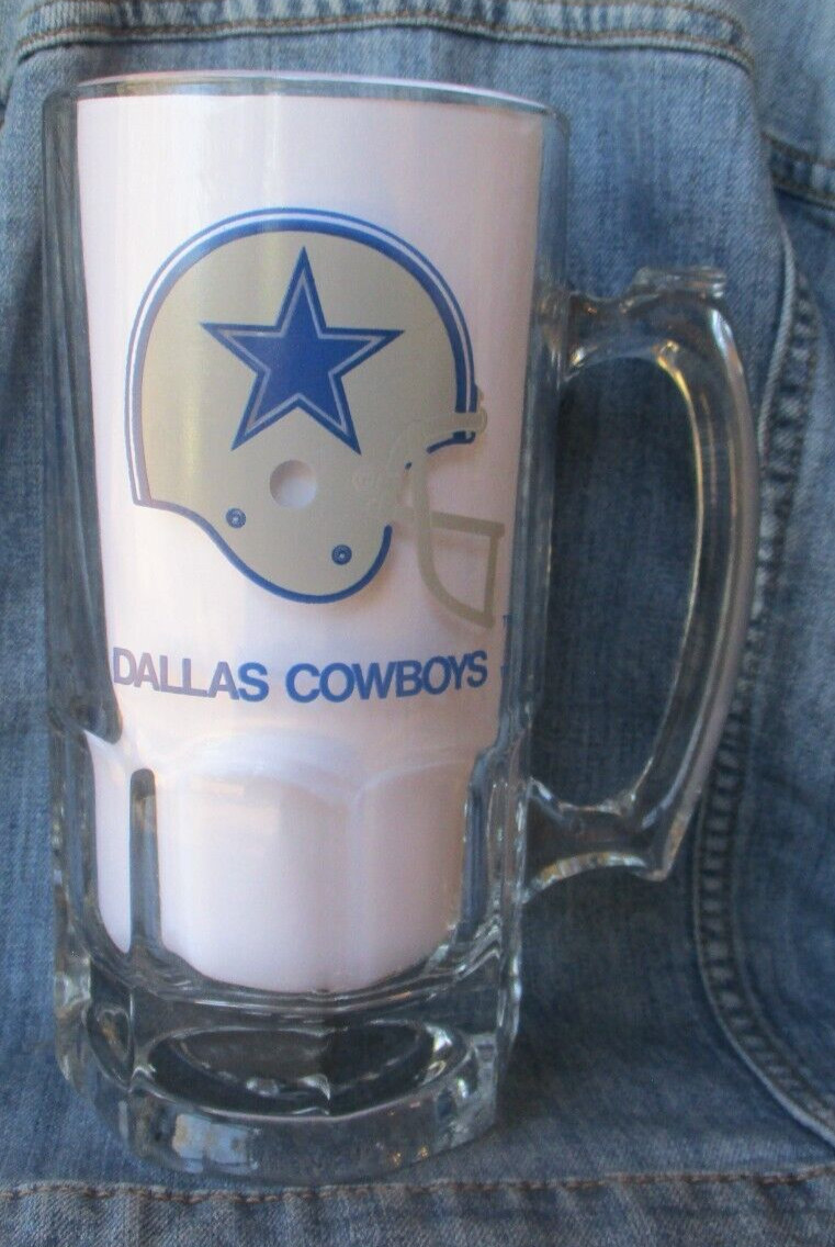 DALLAS COWBOYS Slim Jim 8″ Glass Mug 32 Ounces NFL Football