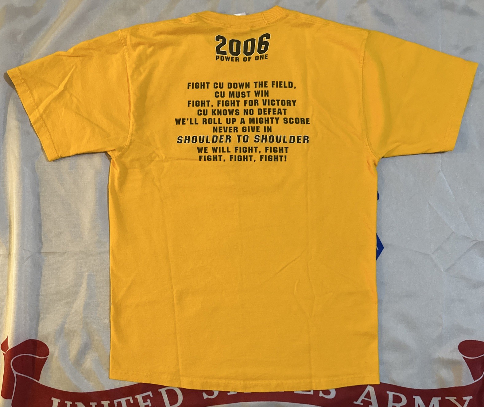 VTG Colorado Buffaloes Fight Song T Shirt Men M Yellow Shoulder To Shoulder 2006