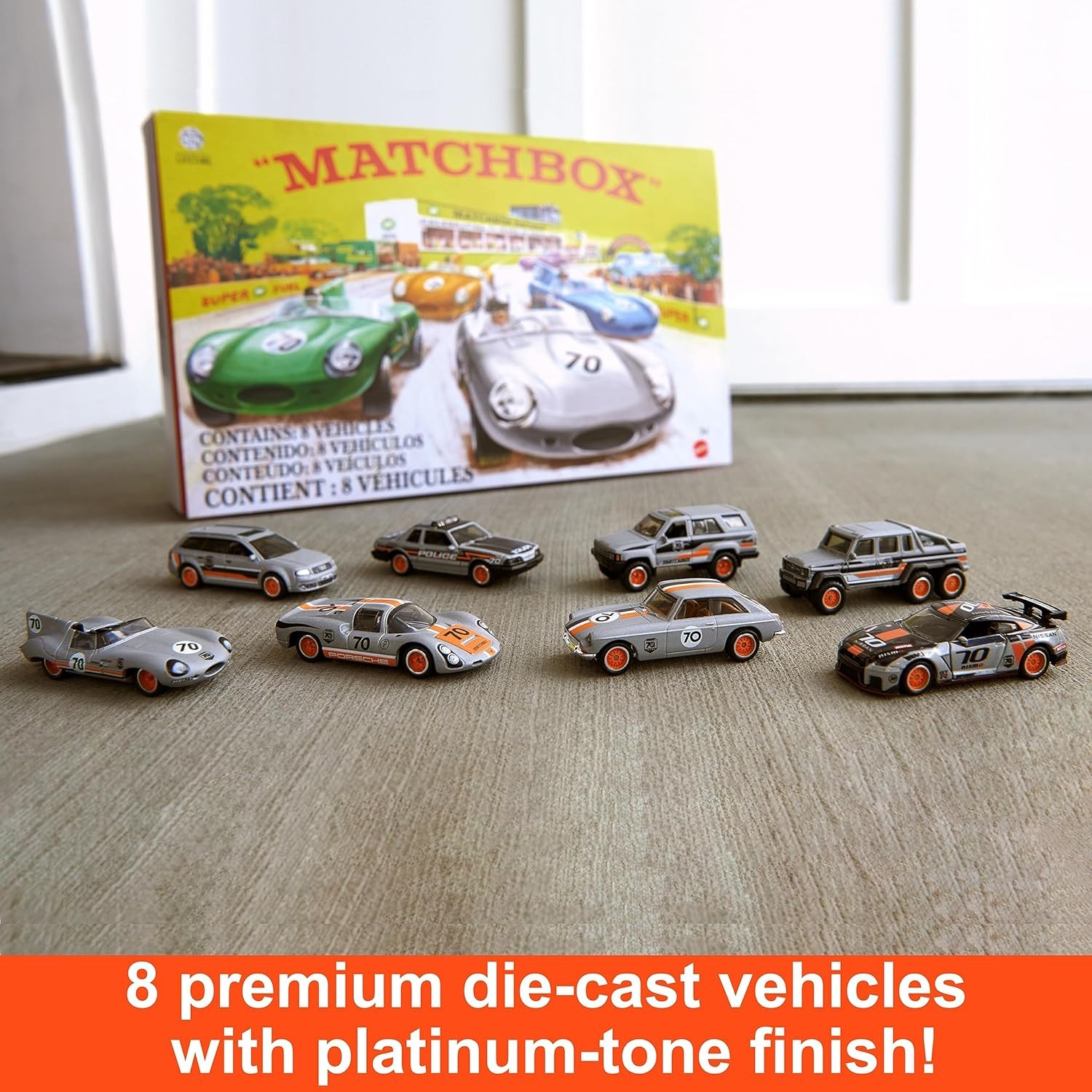 Matchbox Collector 70th Anniversary Bundle Set (8 Die-Cast 1:64 Scale Cars)