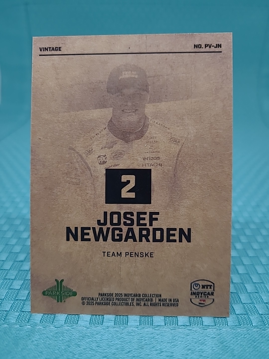 2025 Parkside Indycar Vintage Insert Josef Newgarden