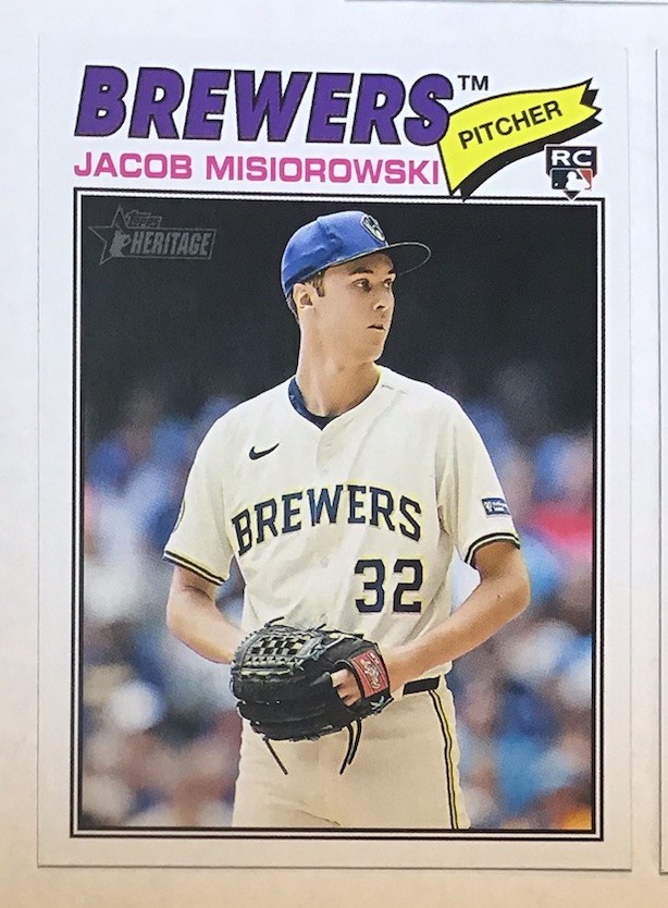 JACOB MISIOROWSKI 2026 RC ROOKIE TOPPS SERIES ONE HERITAGE MILWAUKEE BREWERS LOT
