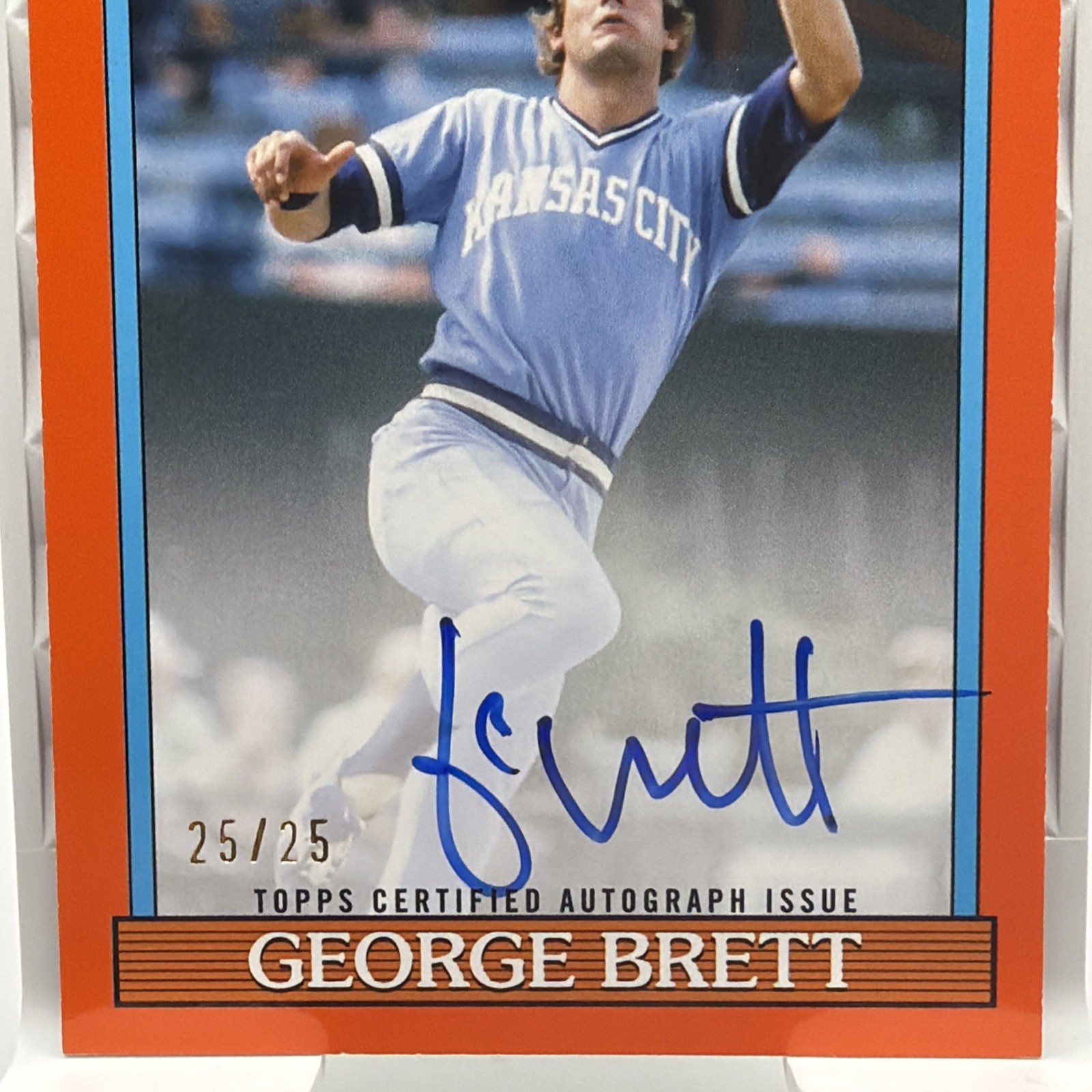 2026 Topps Series 2 1991 All-Star on card Auto George Brett Bookend Orange 25/25