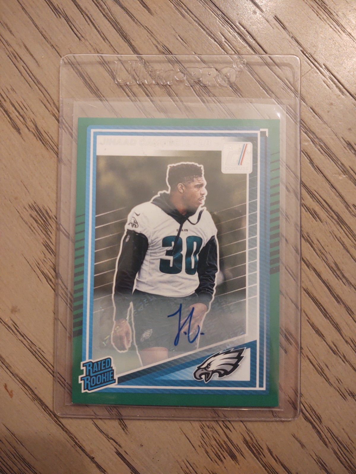2025 Donruss Jihaad Campbell Rated Rookie Green Auto #343 SSP!!! (COLOR MATCH)