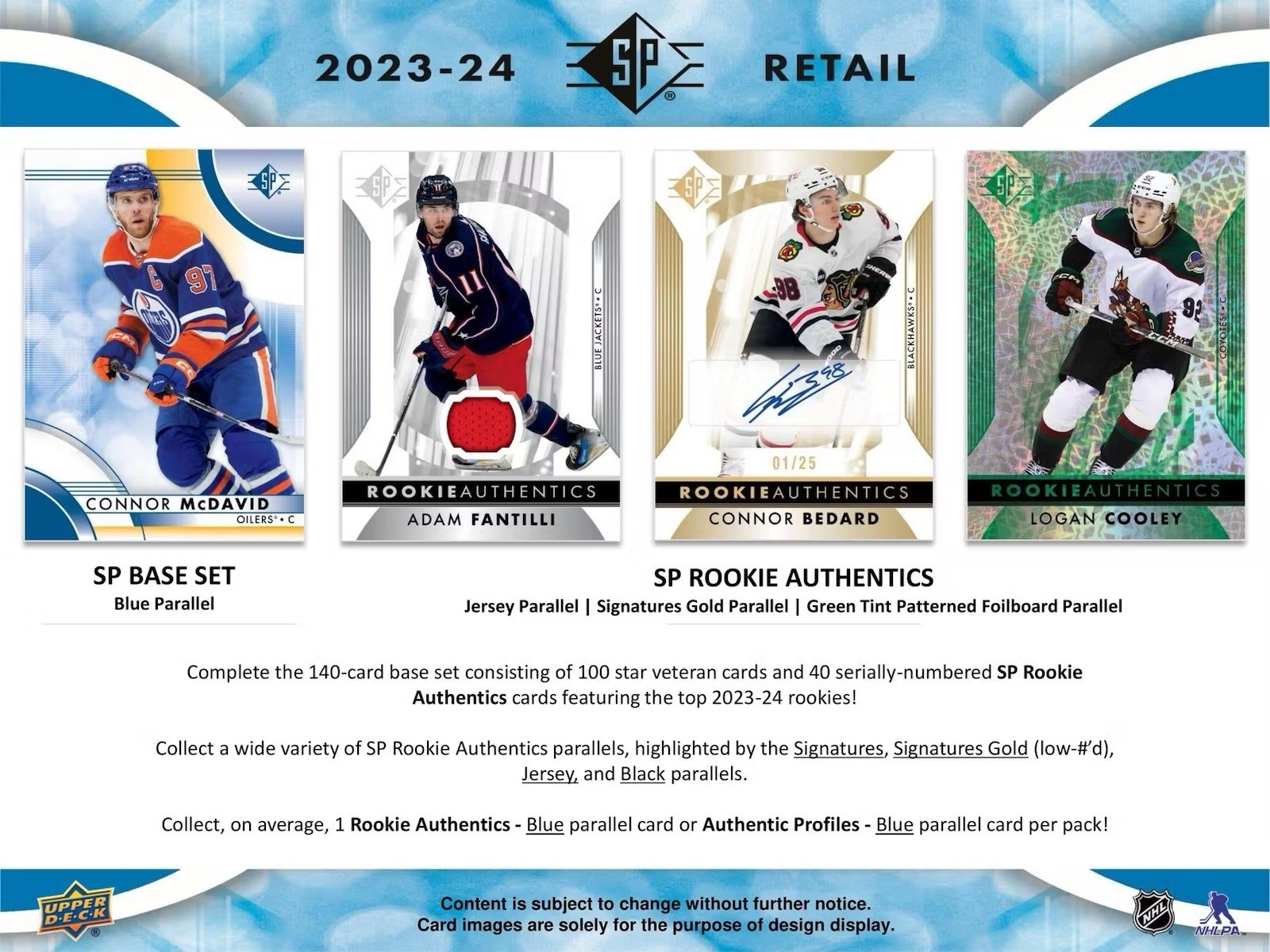 NEW! 2023-24 Upper Deck SP Hockey 8-Pack Blaster Box