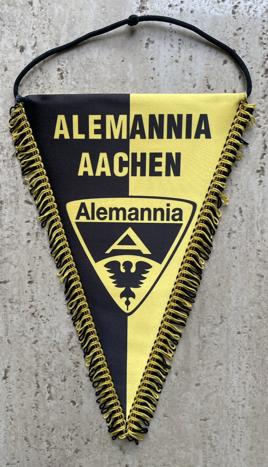 Vintage Pennant TSV Alemannia Aachen – Approx. 23 X 36 Cm – Presentation Pennant