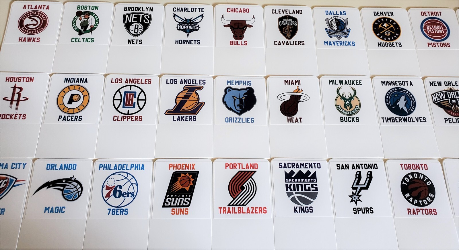 30 TALL Sports Card Dividers with FREE Custom NBA Team Logo Labels