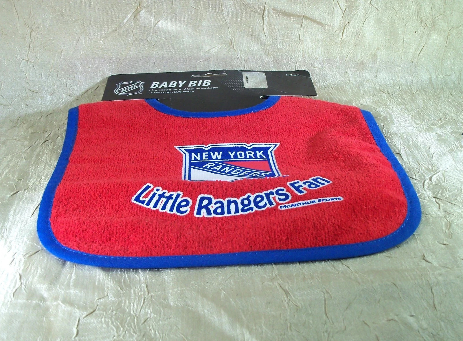 New York Rangers Little Fan Baby Bib One Size Fits Most NHL New – SEE DETAILS