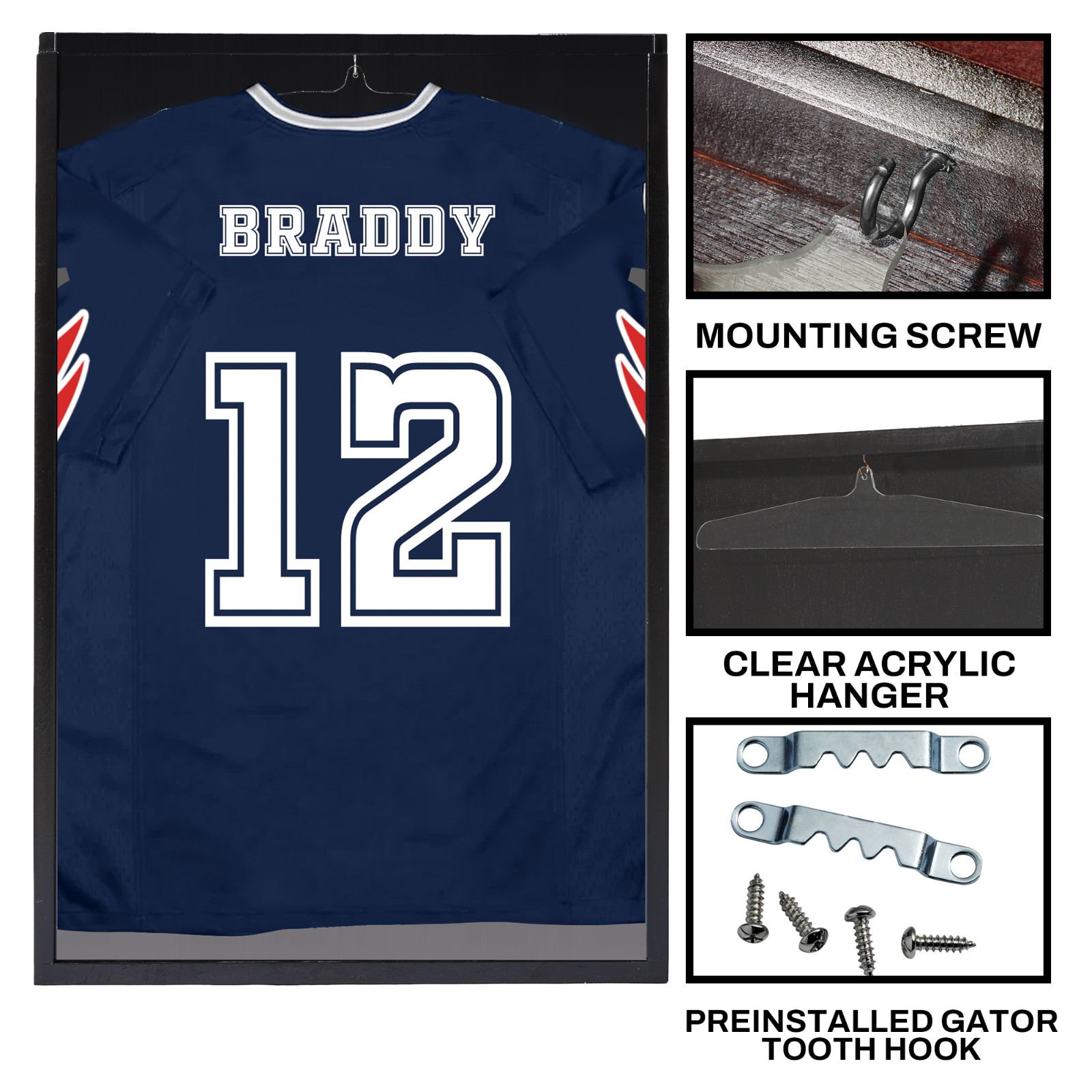 Sports Jersey Display Case frame shadow box BS