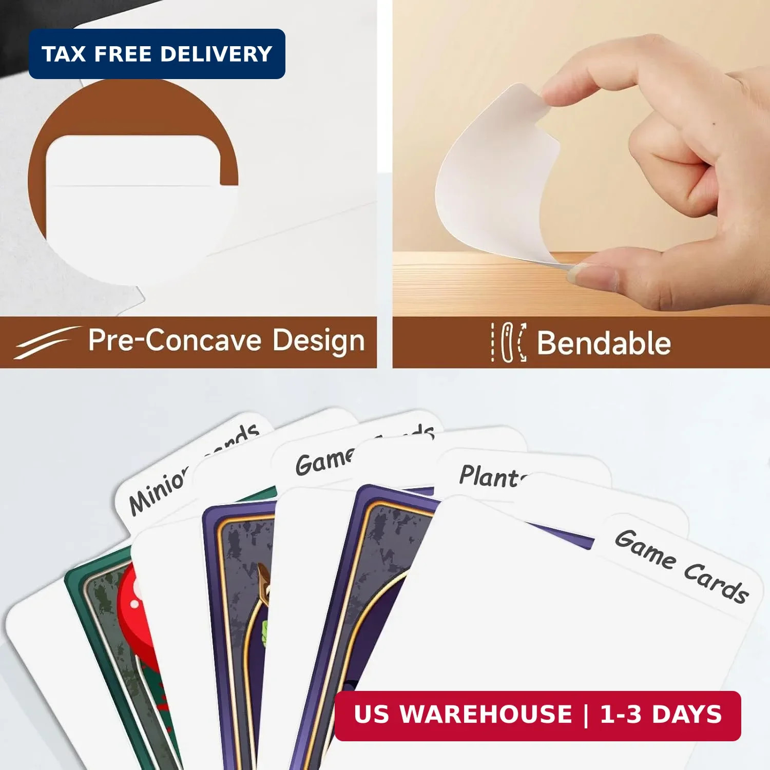 300 Pieces Trading Card Dividers, Blank Paper Card Dividers White Card Separator