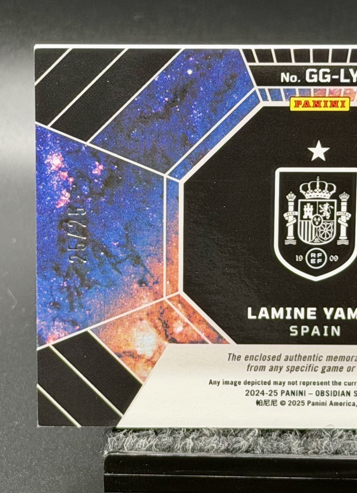2024-25 Obsidian Lamine Yamal 🇪🇸 ⚽️Galaxy Gear Taiga MEM,SSP#/25,VERY RARE🔥