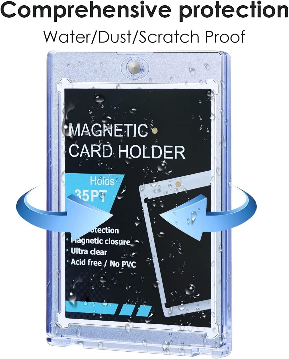 Durable Acrylic Card Holders – 50ct Magnetic Cases for Optimal Card Preservation