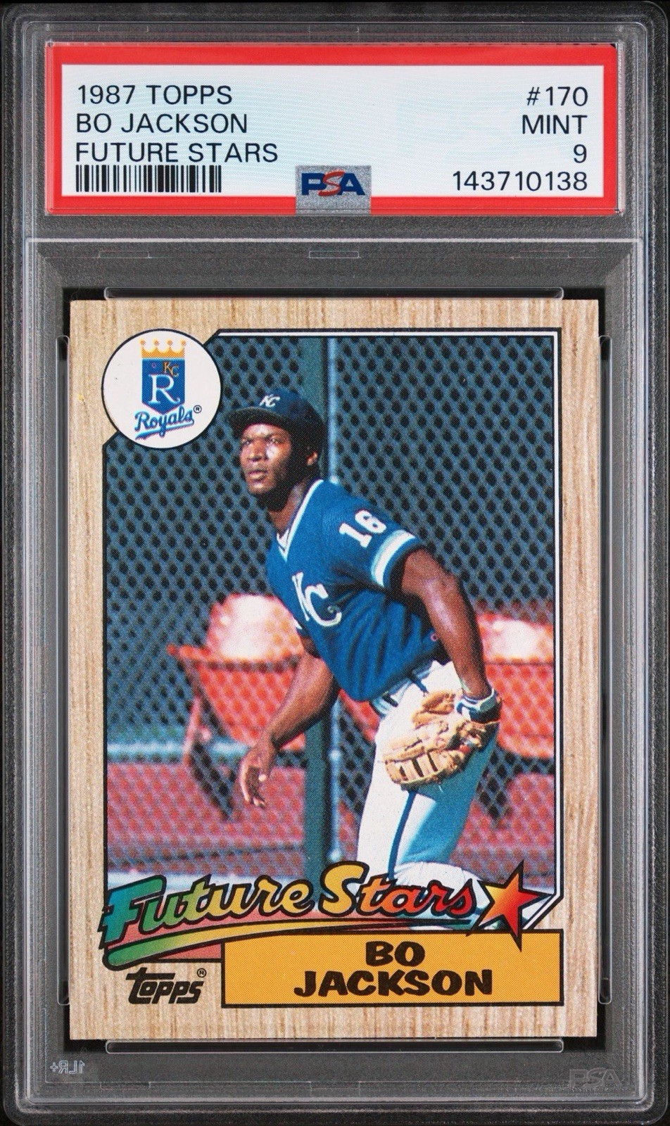 1987 Topps Bo Jackson Future Stars #170 PSA 9 MINT Kansas City Royals
