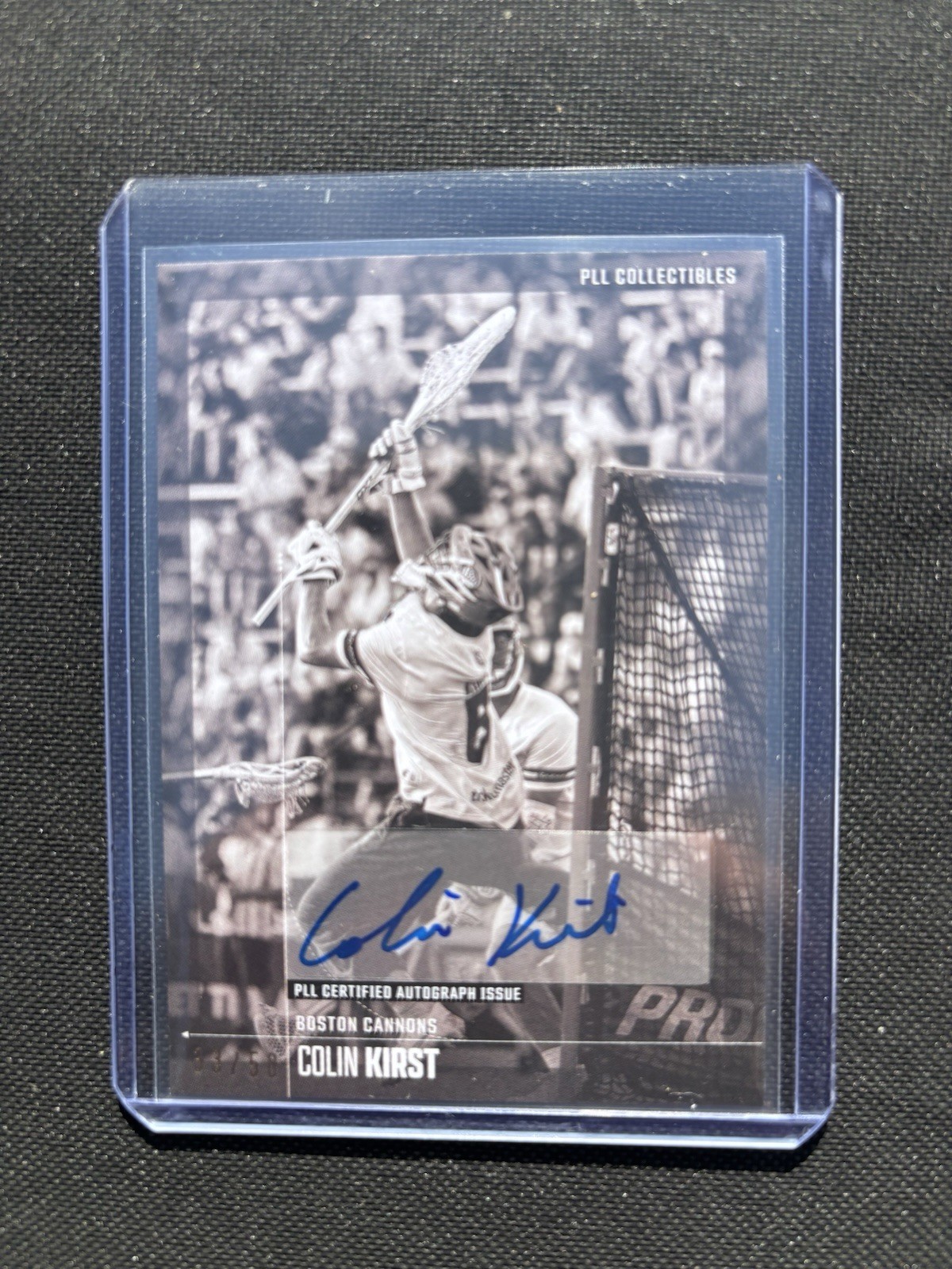 2026 PLL Fieldside Lacrosse II Colin Kirst Auto Black & White Parallel /50