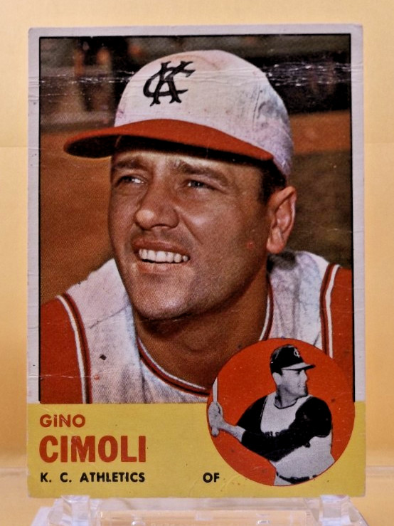 1963 Topps #321 – Gino Cimoli – Kansas City Atnletics – Poor
