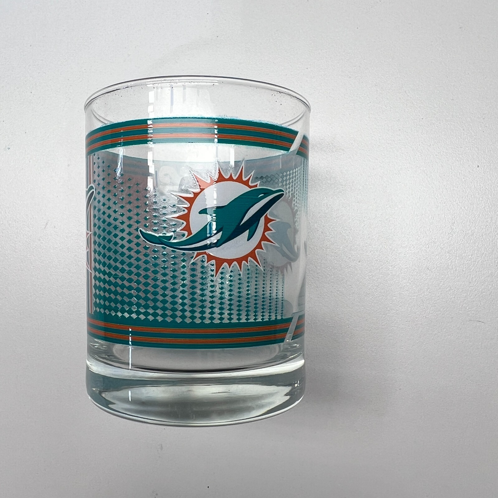 Miami Dolphins Shot Glass Wine Cup Cocktail Whiskey on Rocks 13oz NFL Merch