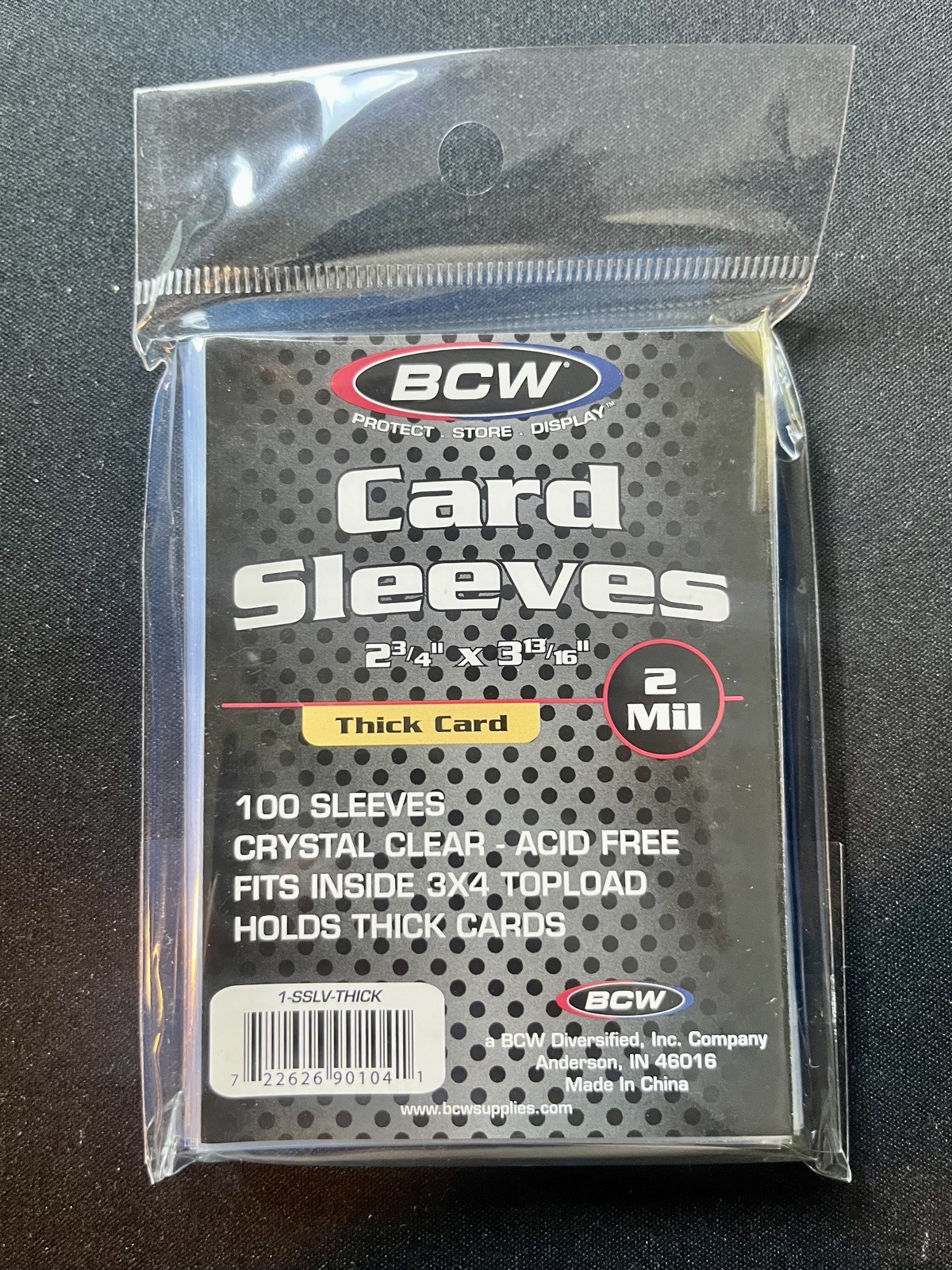 (1000) BCW THICK Penny Card Soft Sleeves 10 Packs of 100 for THICK Sized Cards