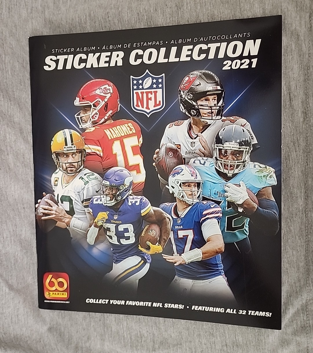 2021 Panini NFL Sticker Card Collection Book (Never Used)