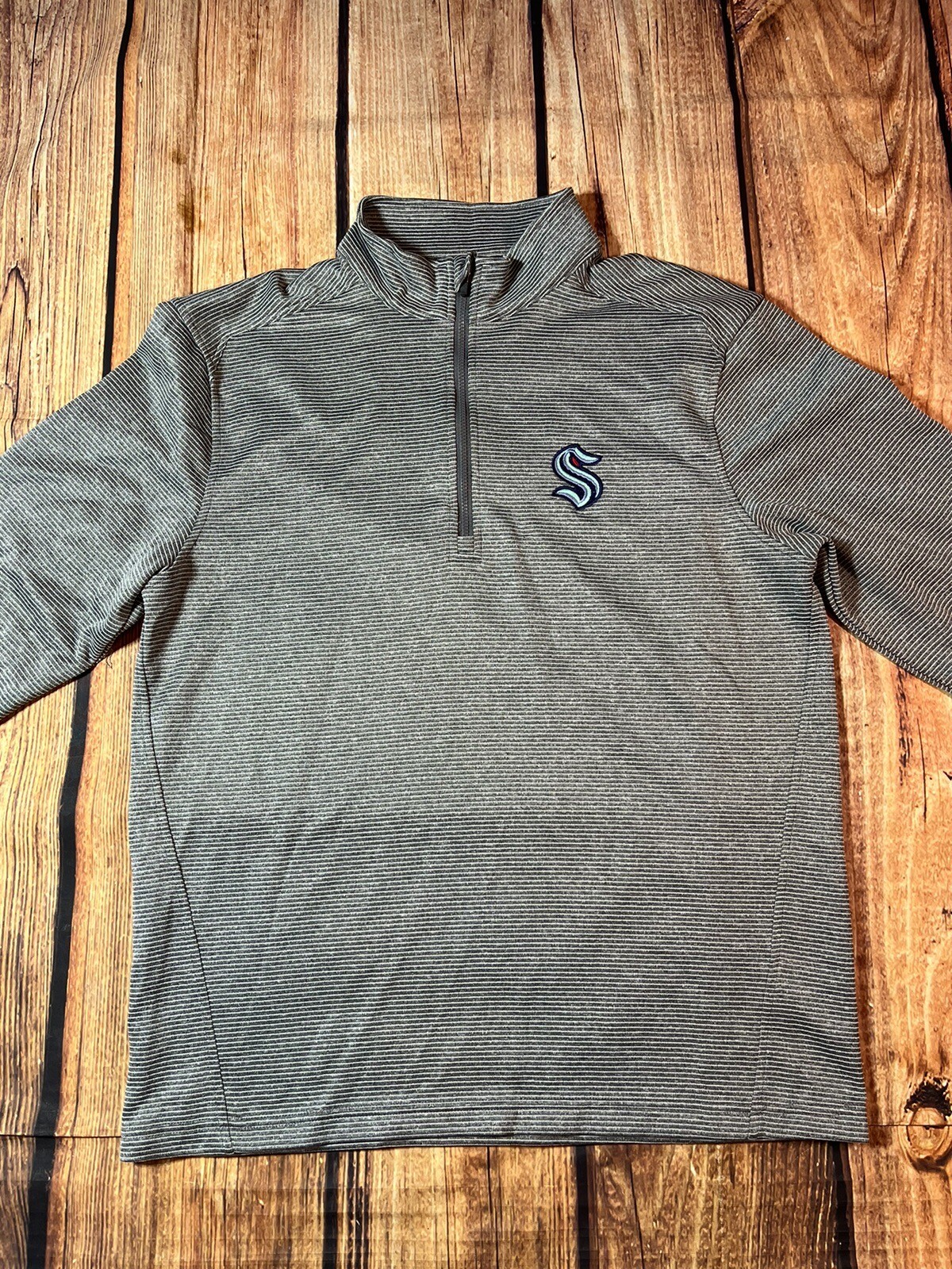 Seattle Kraken NHL Hockey 1/4 Zip Pullover Sweatshirt Men’s Medium Golf Casual