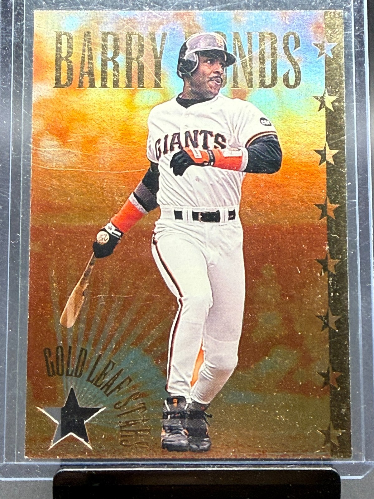 1995 Leaf BARRY BONDS GOLD STARS HOLO /10000 SP INSERT LASER CUT 5 OF 14🔥RARE🔥