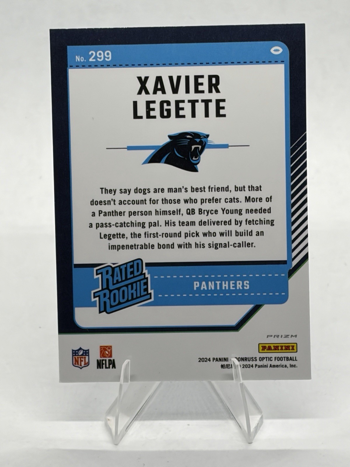 2024 Donruss Optic Xavier Legette Blue Glitter #299