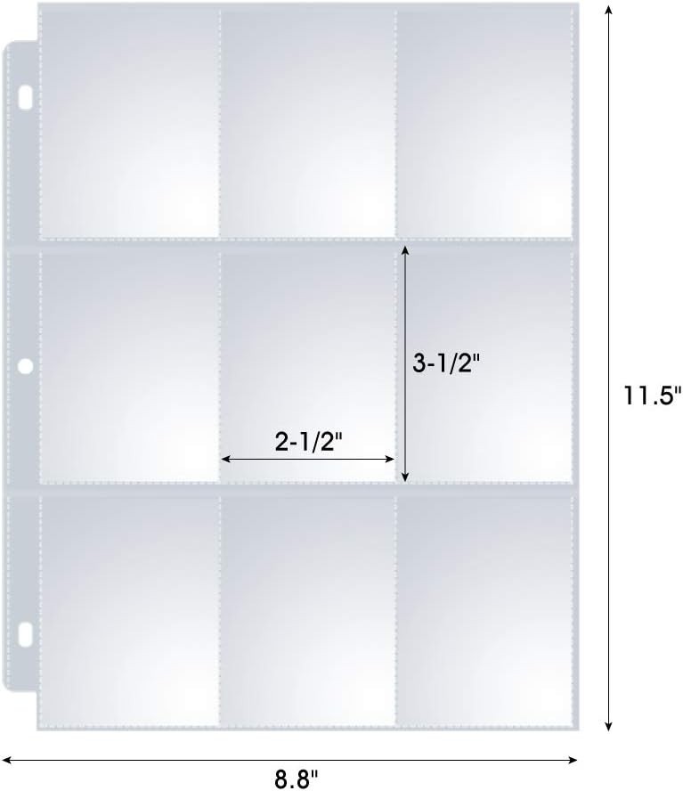 Versatile 9 Pocket Card Sleeves – 36 Pack for Games & Trading Cards Preservation