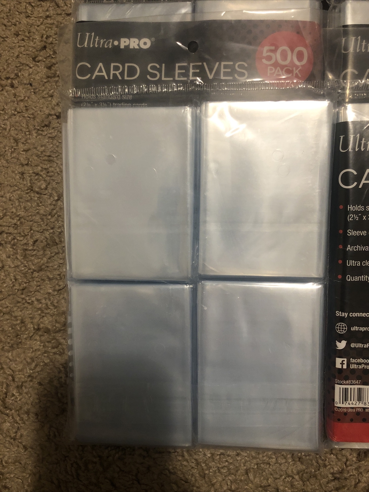 (1000) Ultra Pro Soft Trading Card Sleeves Acid Free No PVC Standard Size Clear