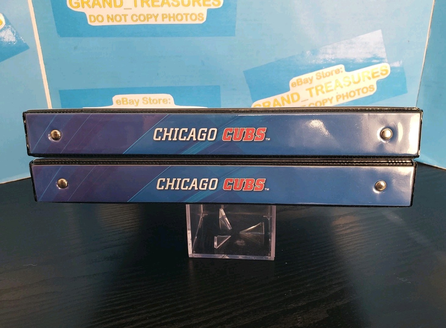 LOT OF 2 MLB CHICAGO CUBS 1-INCH 3-RING BINDER Markings Gibson School Collecting
