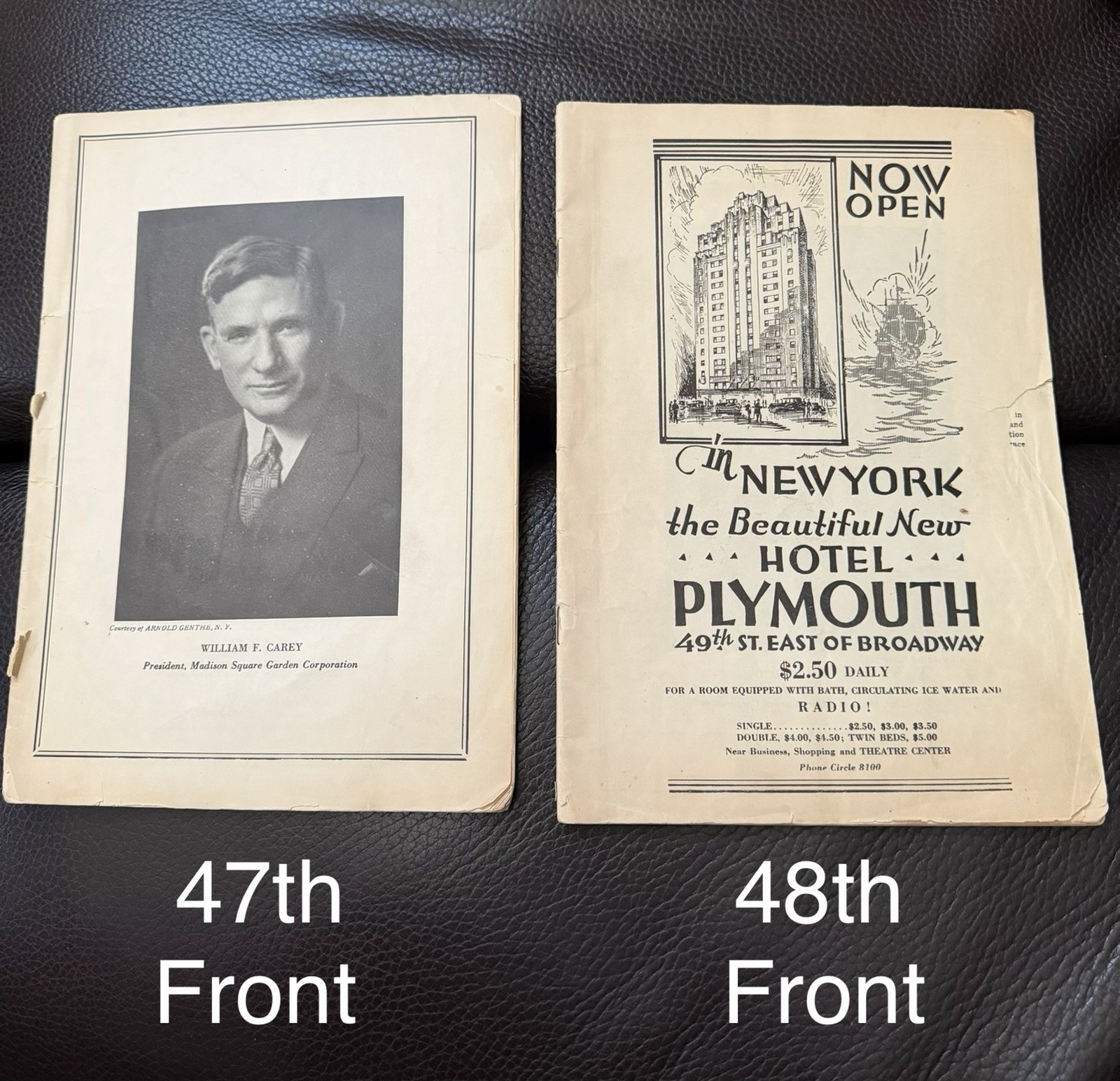 International Six-Day Bicycle Race: 2 COMPLETE Official Programs 47th & 48th MSG
