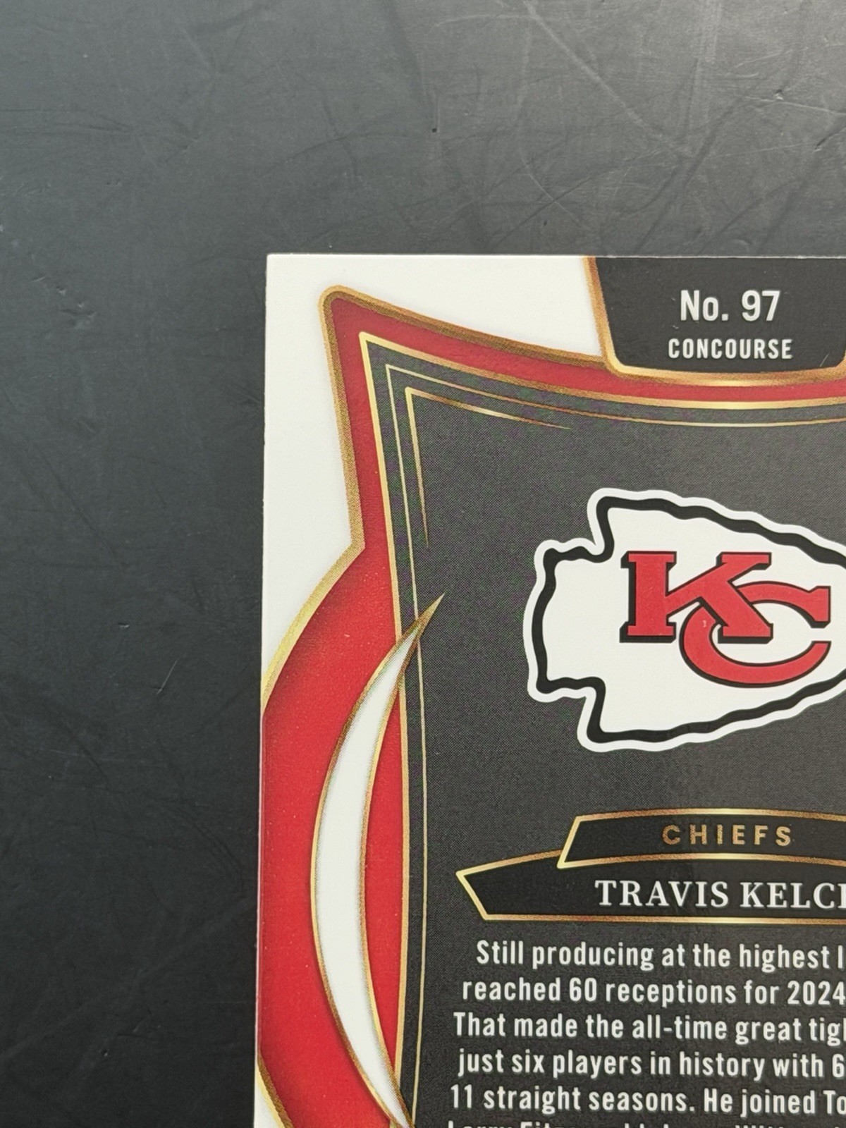 Travis Kelce 2024 Select Concourse Zebra Shock Prizm Kansas City Chiefs #97 SSP
