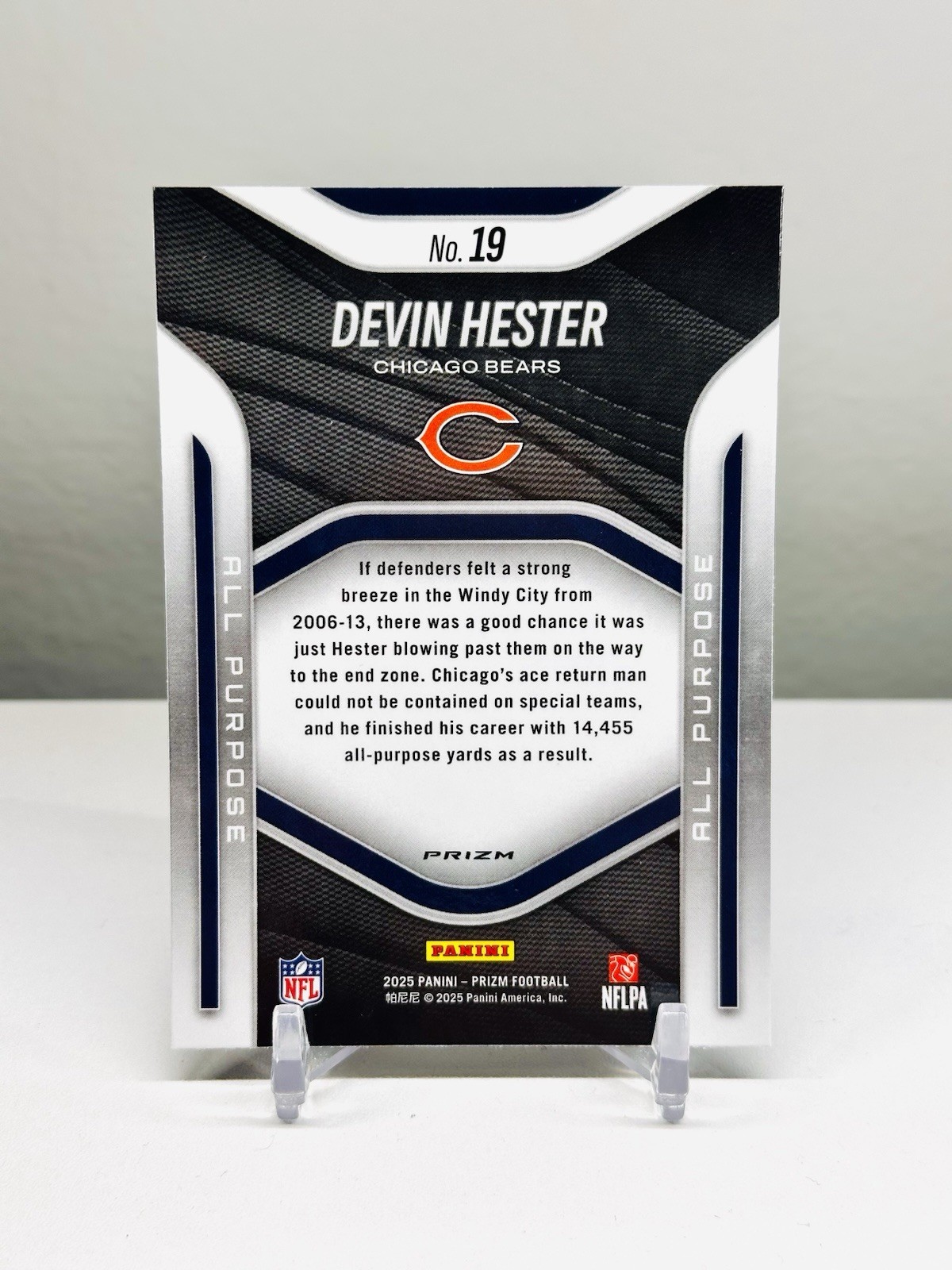 Devin Hester 2025 Panini Prizm – All Purpose #19 No Huddle Disco Prizm