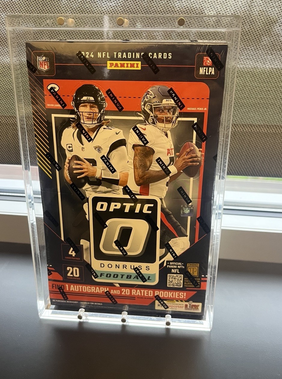 Acrylic Display Case Magnetic Lid FITS 2024 Donruss Optic Football Hobby Box