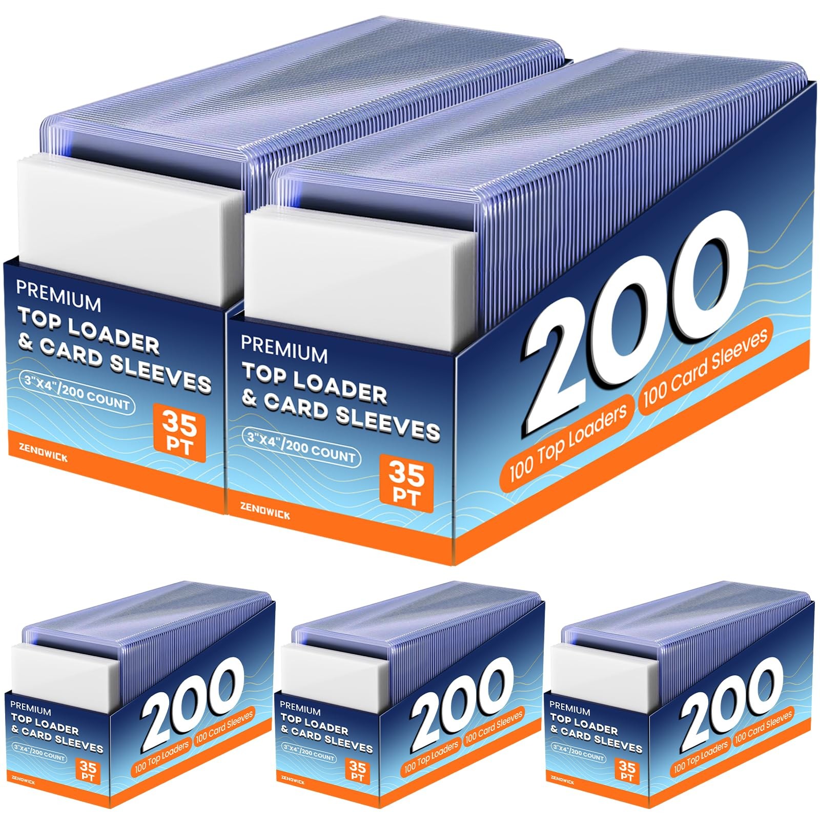 1000 Card Sleeves Top Loaders for Cards,3″X4″ Baseball Card Protectors Toploader