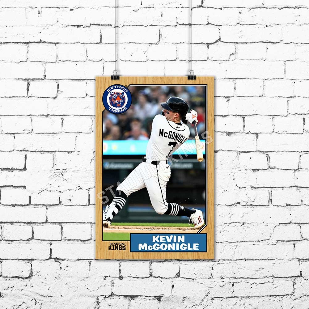 Kevin McGonigle Detroit Tigers 1987 Baseball Card Poster – 11×17 inches