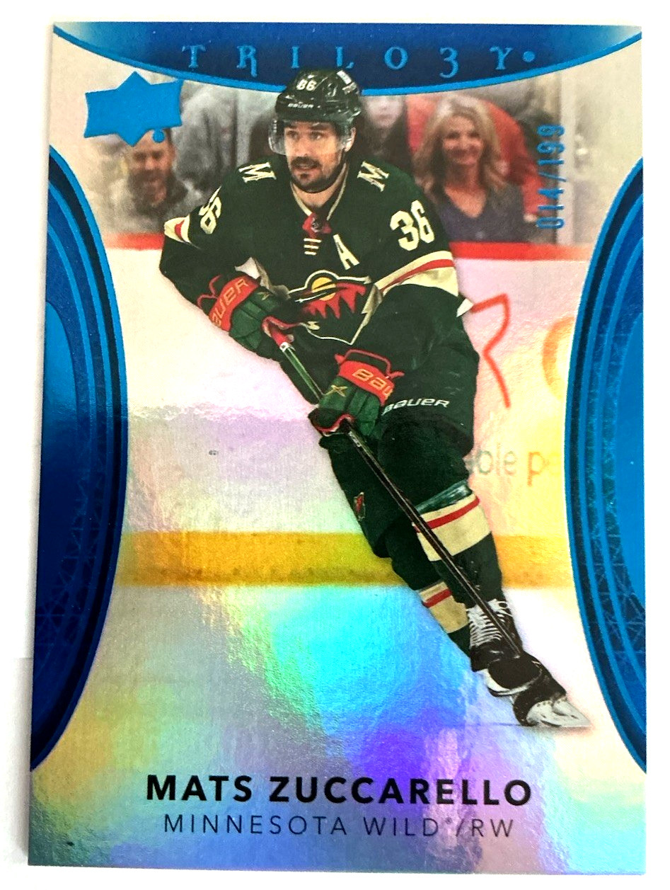Mats Zuccarello 2022-23 Upper Deck Trilogy Hockey Blue /199 #33 Minnesota Wild